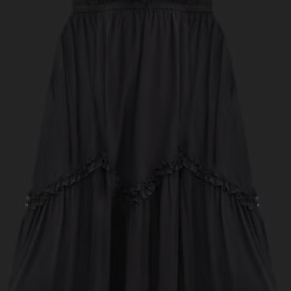 TORRID DEEP BLACK HIGH LOW TIE DETAIL DRESS 2 2X 18 20 - Picture 7 of 7